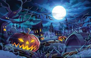 Halloween dark night scenery